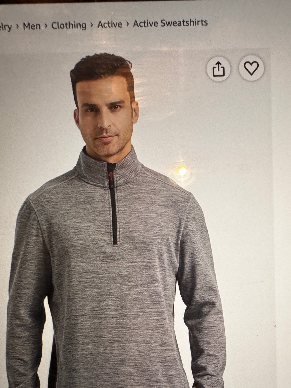 Avalanche Men's Heathered Grey Quarter-Zip Pullover